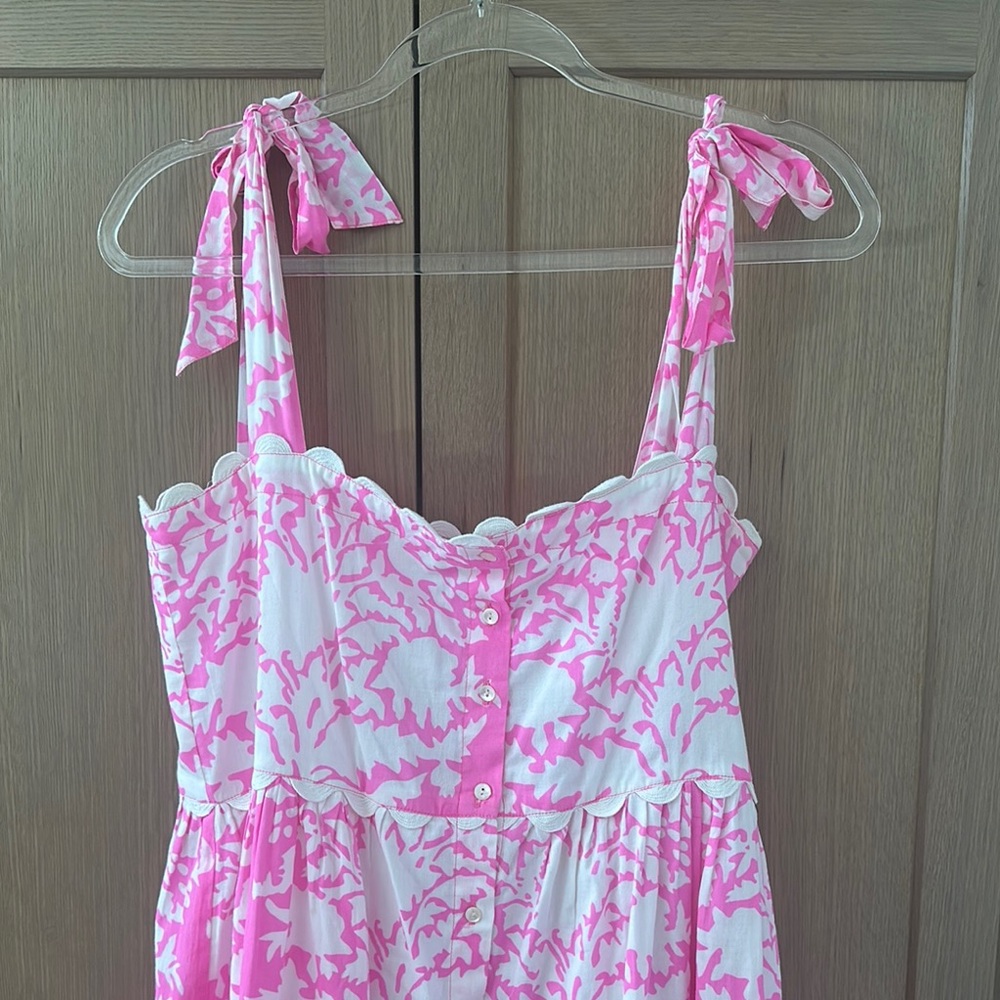 Juliet Dunn Pink and White Sleeveless Dress - Picture 6 of 7
